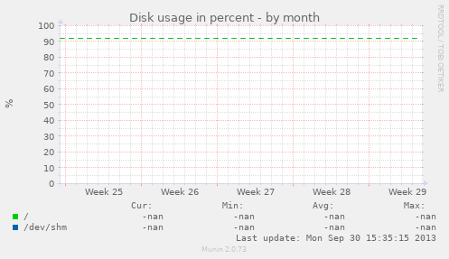 Disk usage in percent