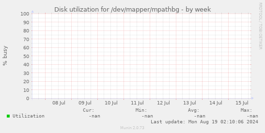 Disk utilization for /dev/mapper/mpathbg