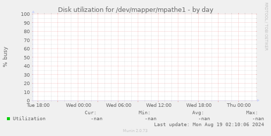 Disk utilization for /dev/mapper/mpathe1