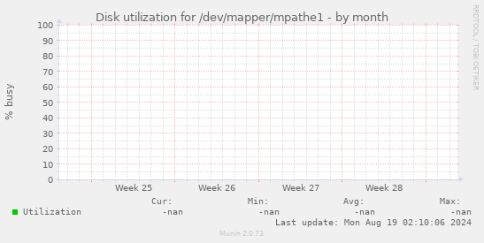 Disk utilization for /dev/mapper/mpathe1