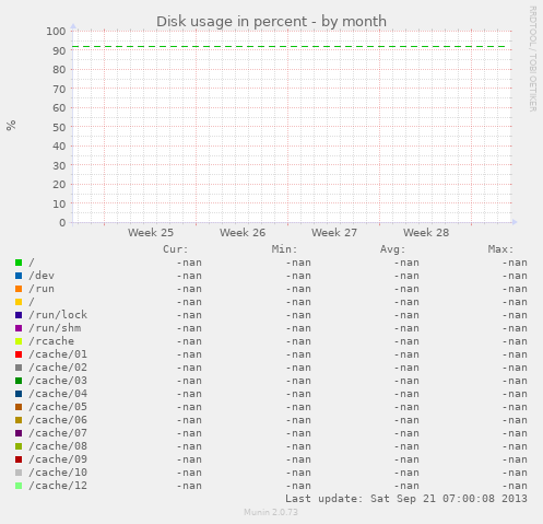 Disk usage in percent