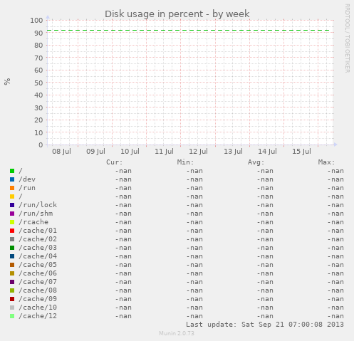 Disk usage in percent