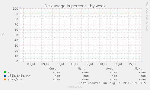 Disk usage in percent