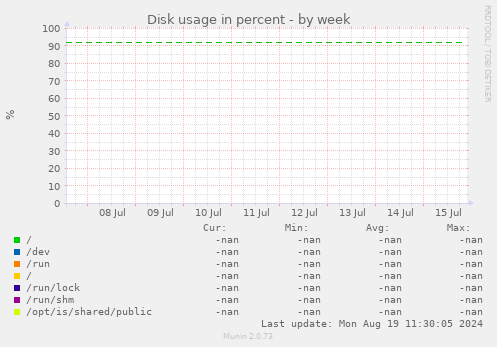 Disk usage in percent